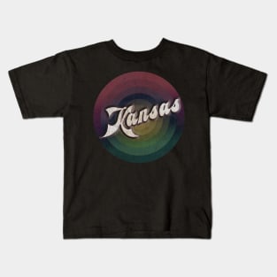 retro vintage circle Kansas Kids T-Shirt